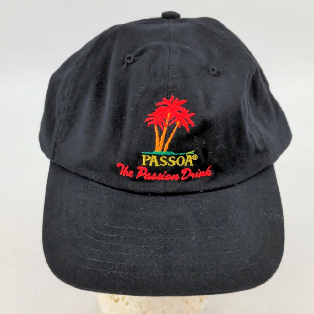 Passoa The Passion Drink Black Embroidered Strapback Hat Cap New Without Tags